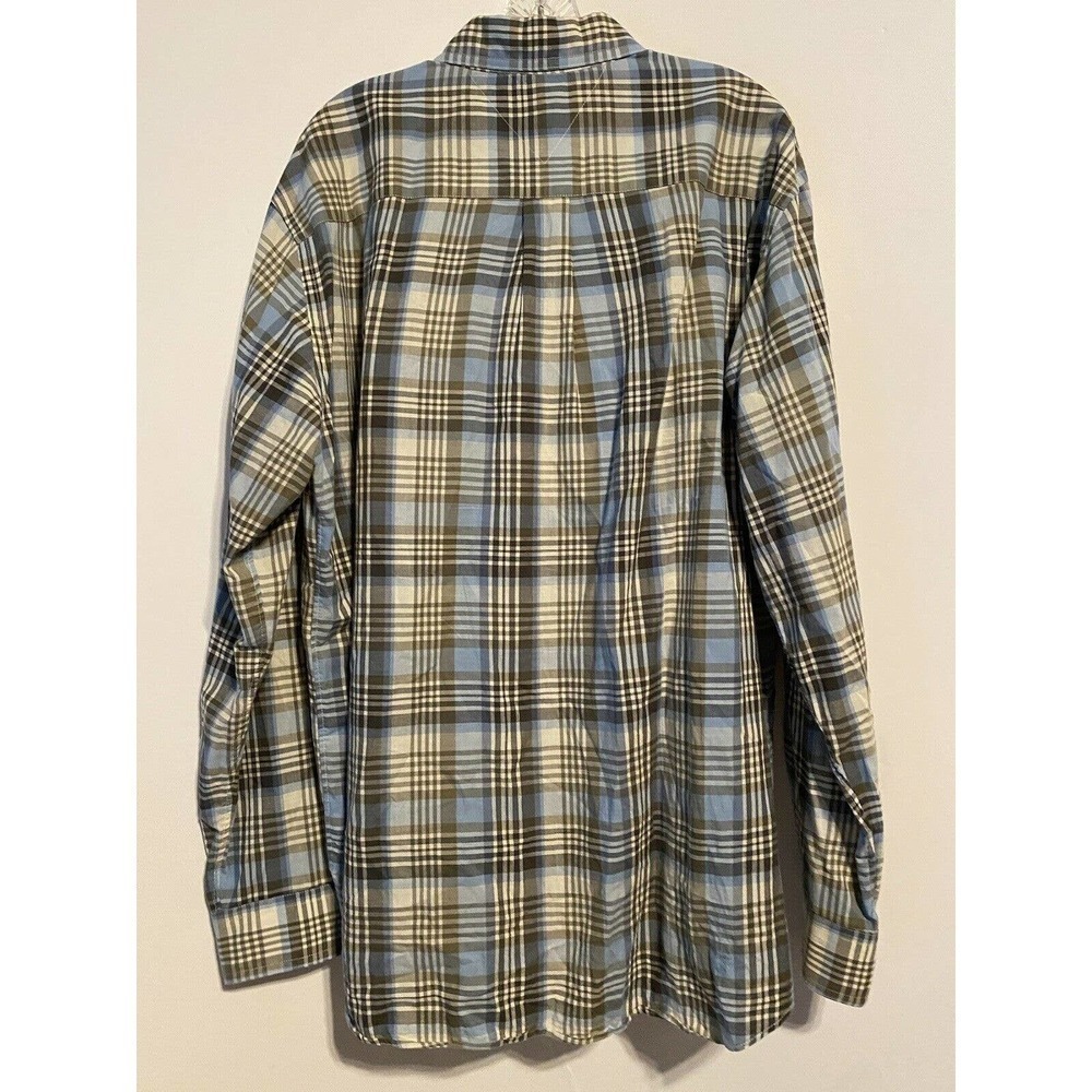 𝅺TOMMY Hilfiger Island Madras Sz Extra Large Shirt Blue Plaid - Picture 7 of 8